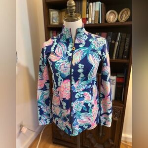 LILLY PULITIZER Regan Full Zip Going Coastal Print SZ XS
